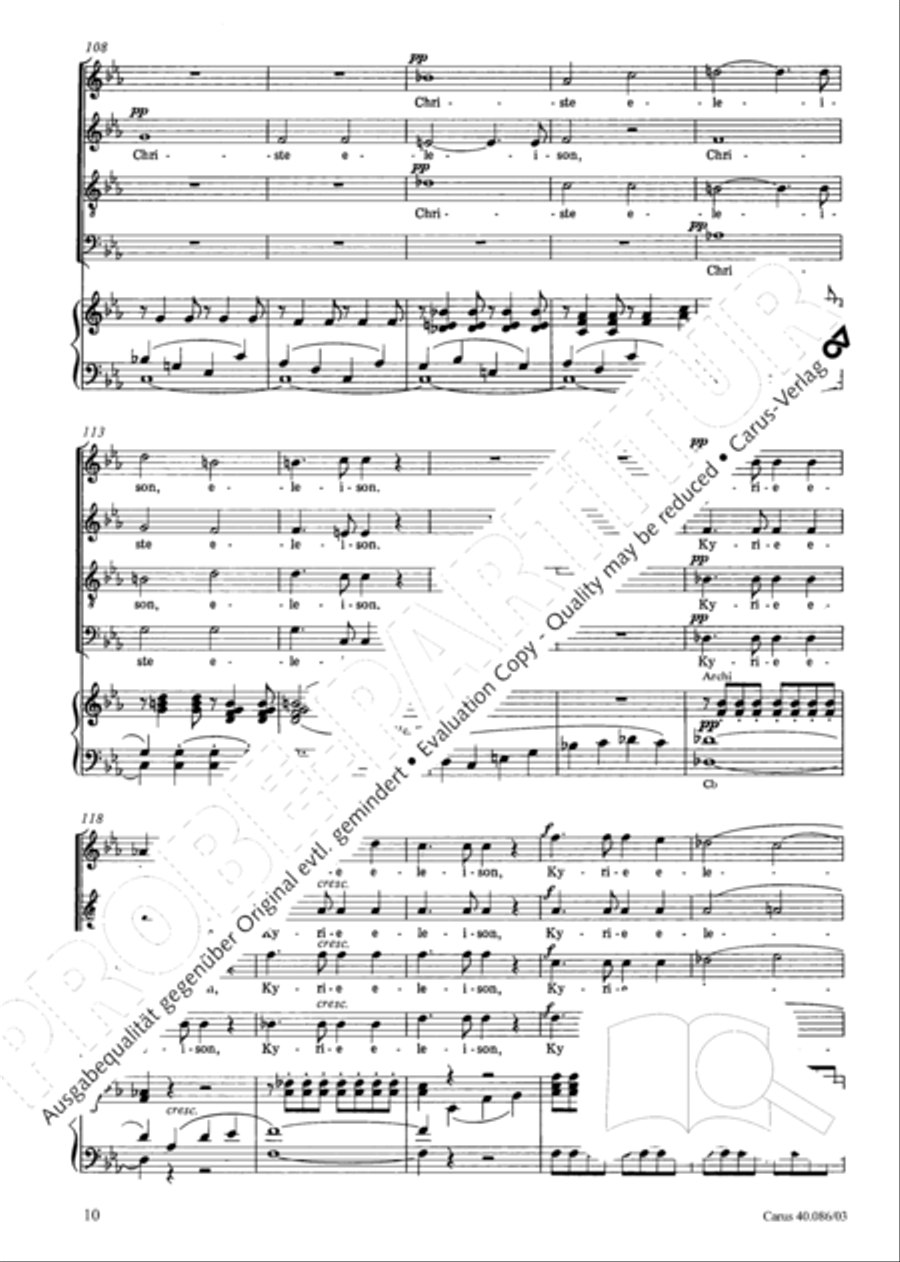 Requiem in C minor 4-Part scores gallery preview page 11