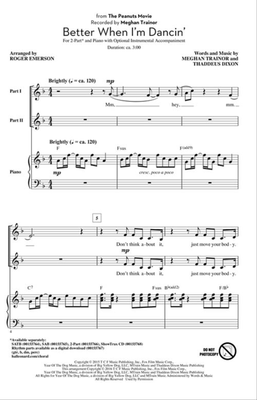 <br>Sheet music extract