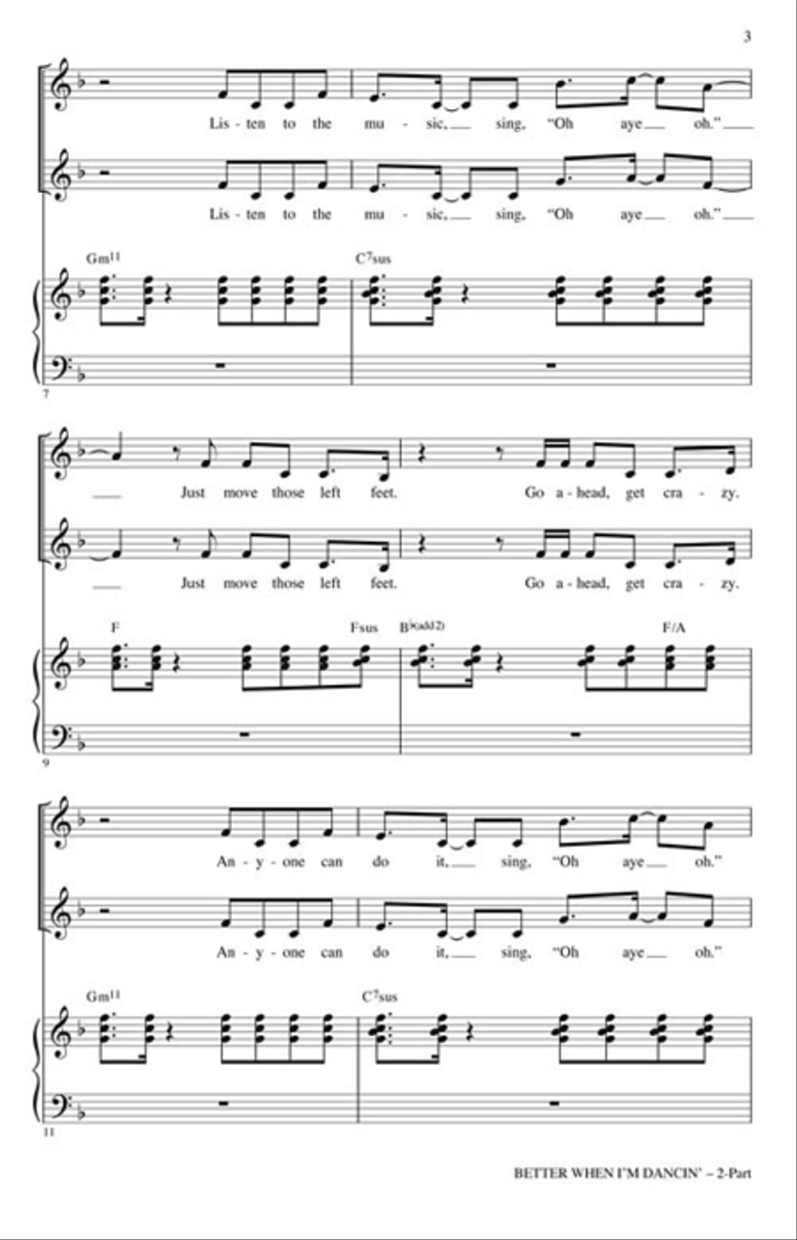<br>Sheet music extract