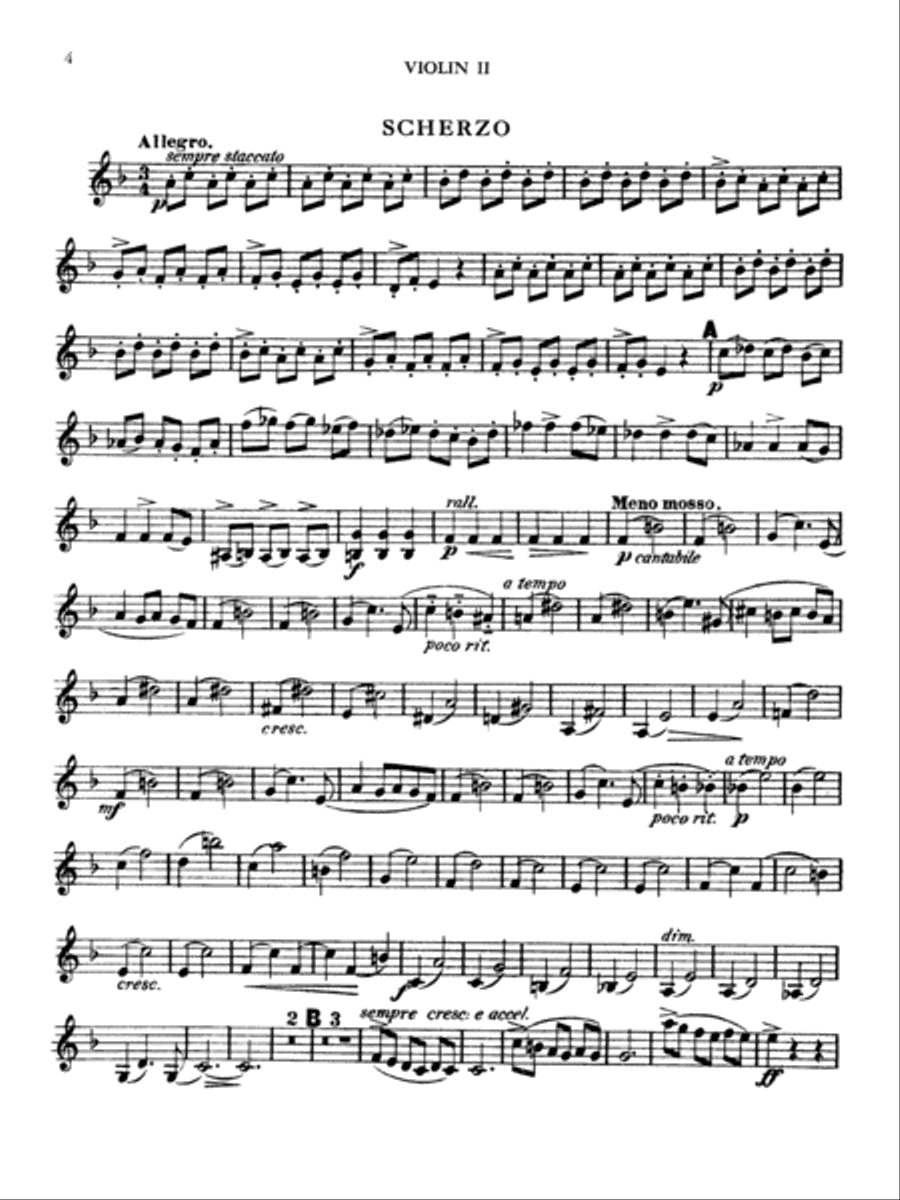 Borodin: String Quartet No. 2 in D Major String Quartet scores gallery preview page 4