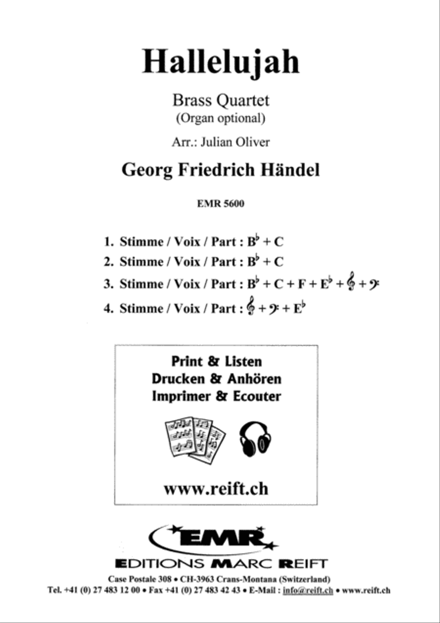 Hallelujah Hallelujah Brass Ensemble scores gallery preview page 2