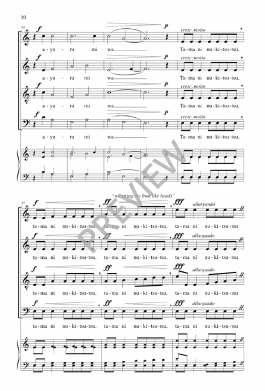 When Spring Is Born at Last 4-Part scores gallery preview page 10