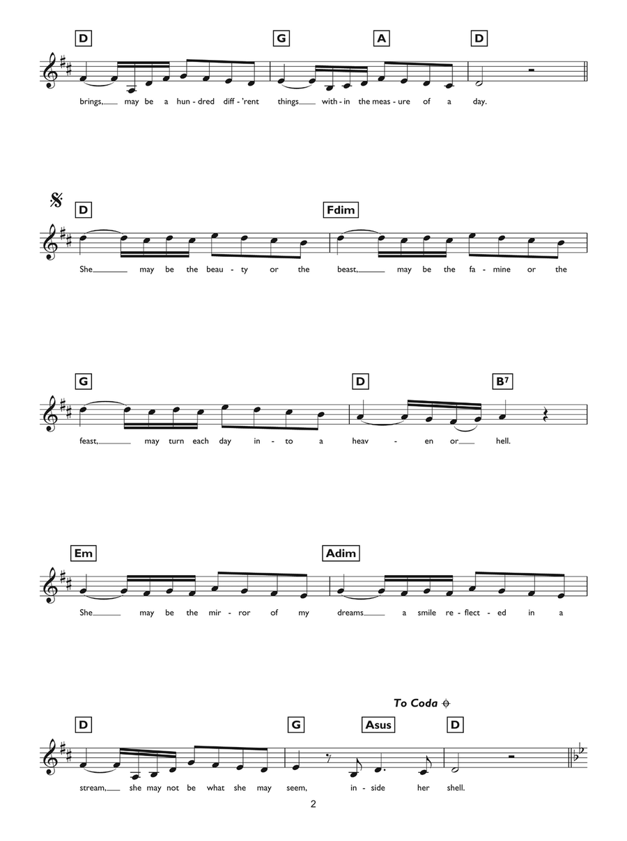 She Piano Solo scores gallery preview page 2