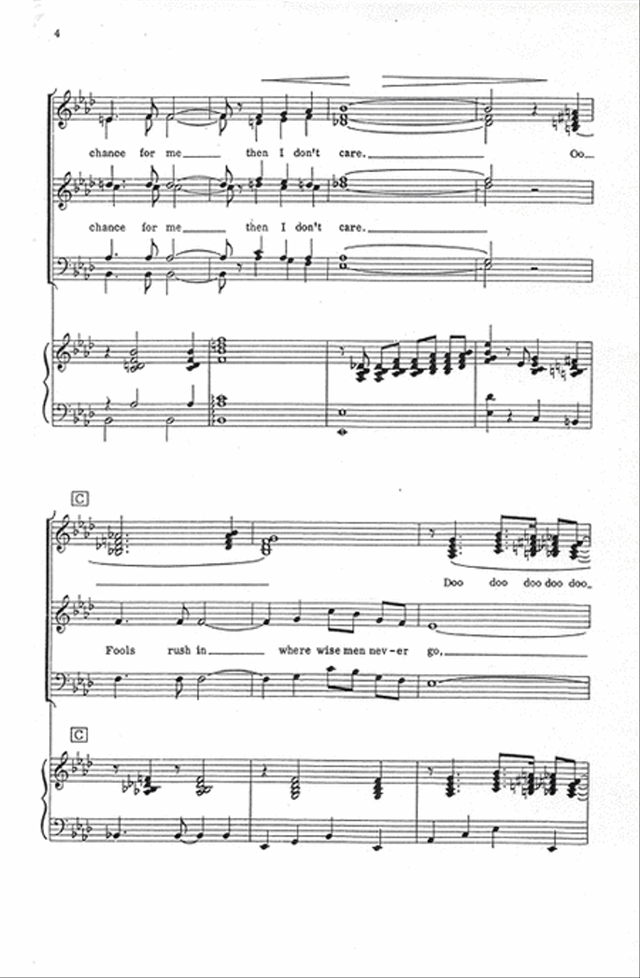 Fools Rush In (Vocal Score) Divisi scores gallery preview page 4