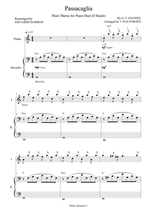 Book cover for Passacaglia - Main theme for Piano Duet (4 Hnads)