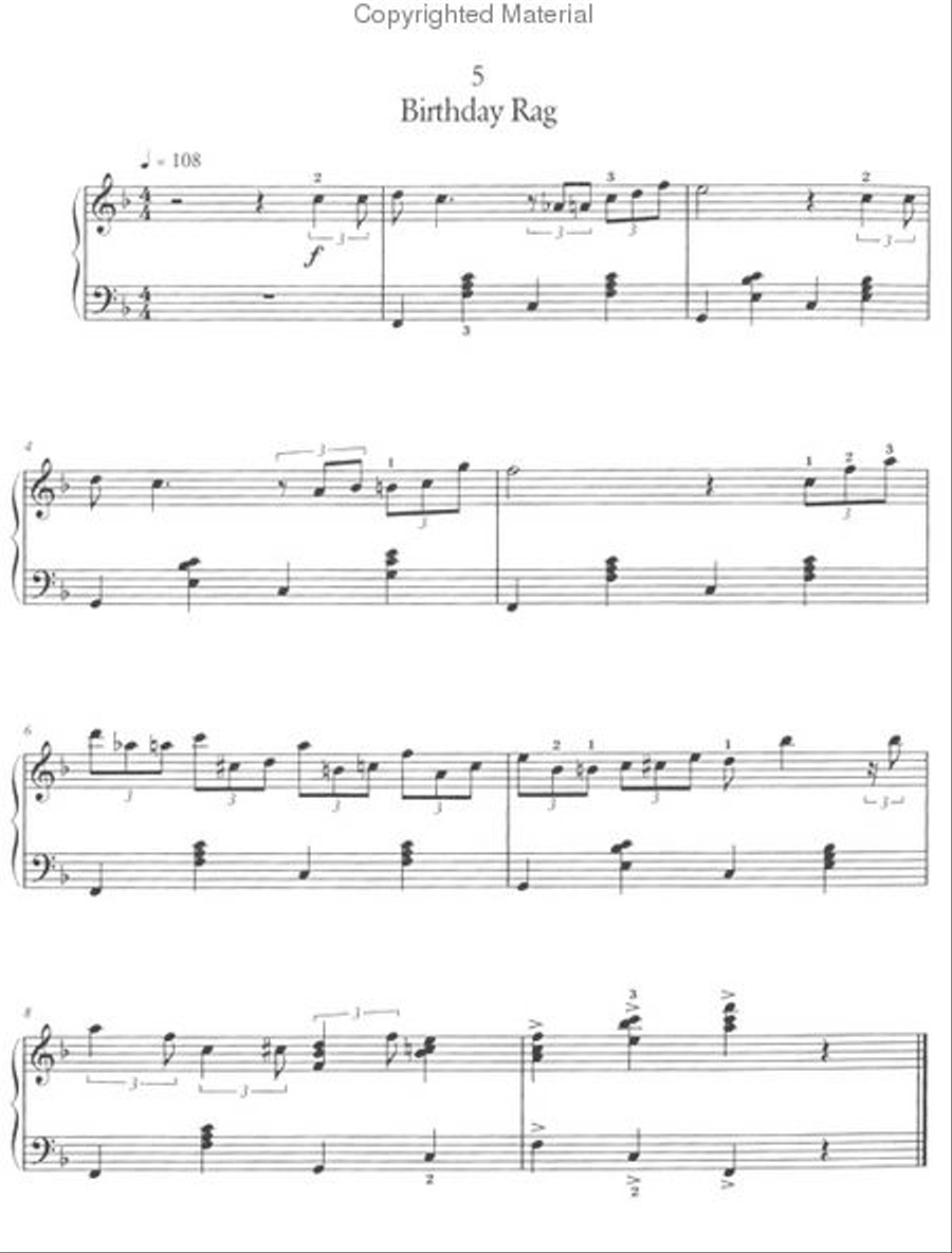 Jazzy Birthday Piano Solo scores gallery preview page 2