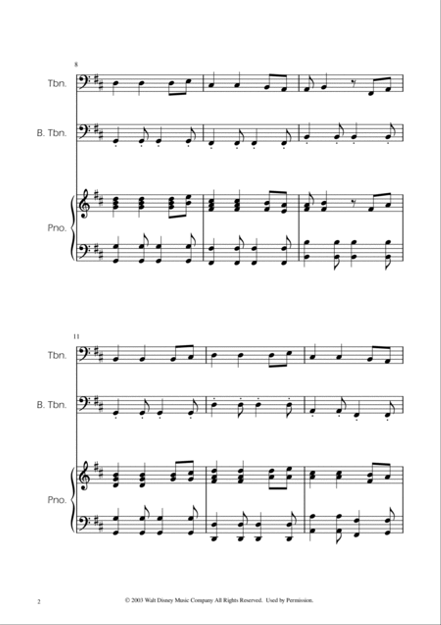 He's A Pirate Trombone Duet scores gallery preview page 2