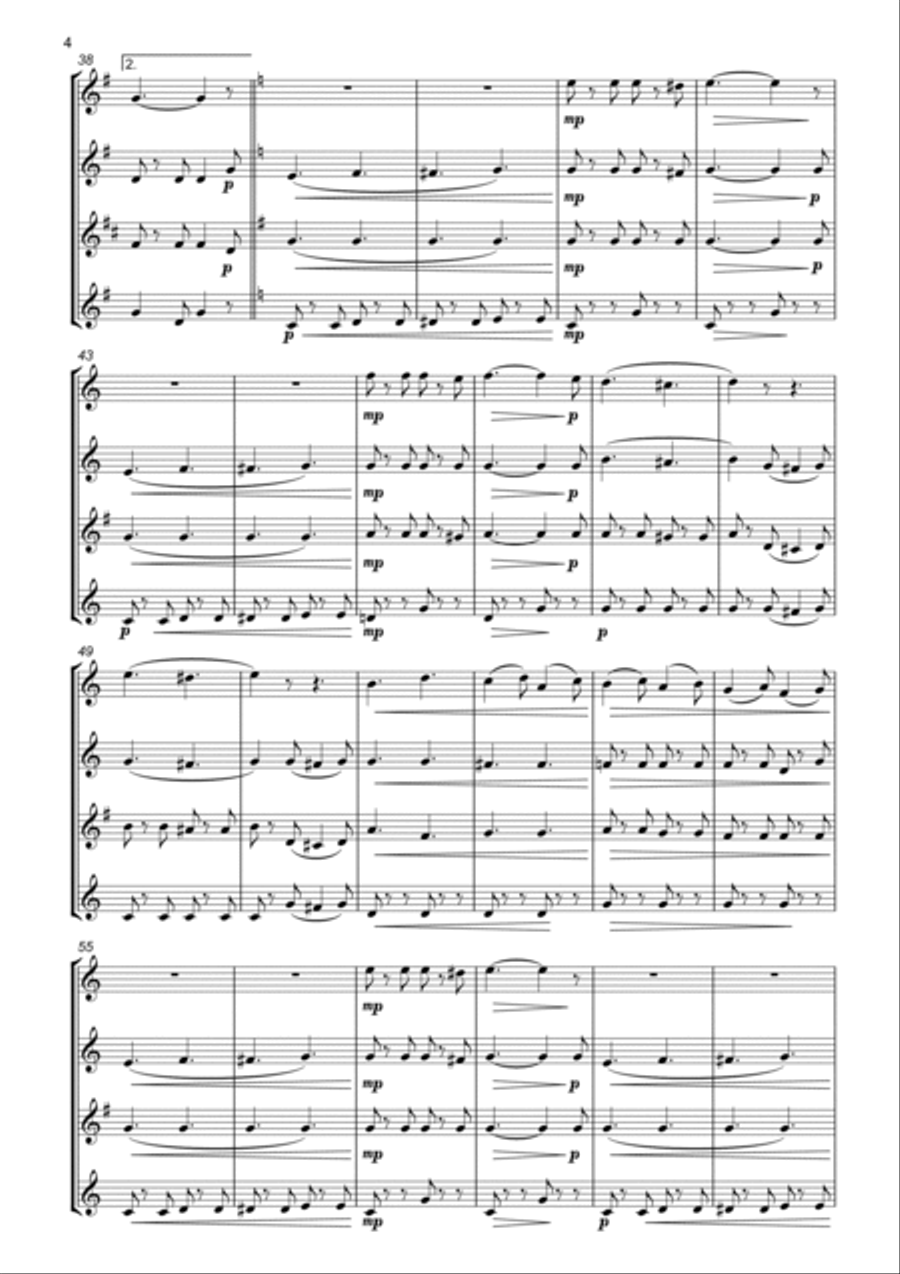The Liberty Bell for Clarinet Quartet Clarinet Quartet scores gallery preview page 4