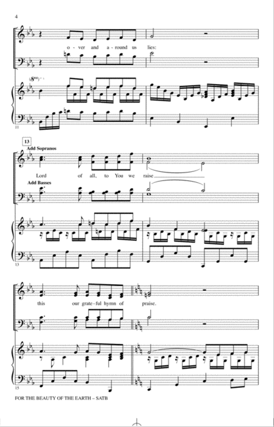 For The Beauty Of The Earth 4-Part scores gallery preview page 3