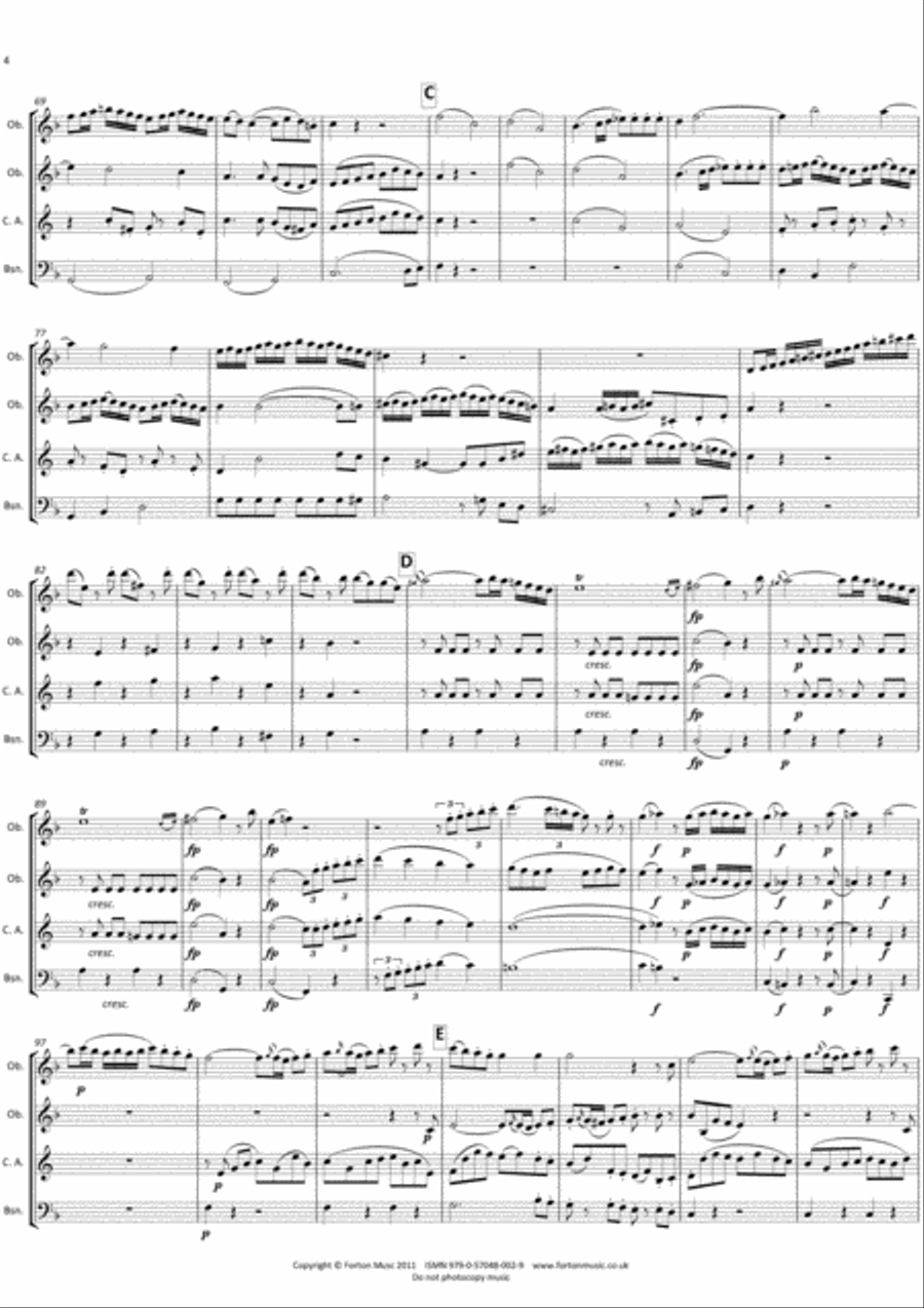 Oboe Quartet Woodwind Trio scores gallery preview page 4
