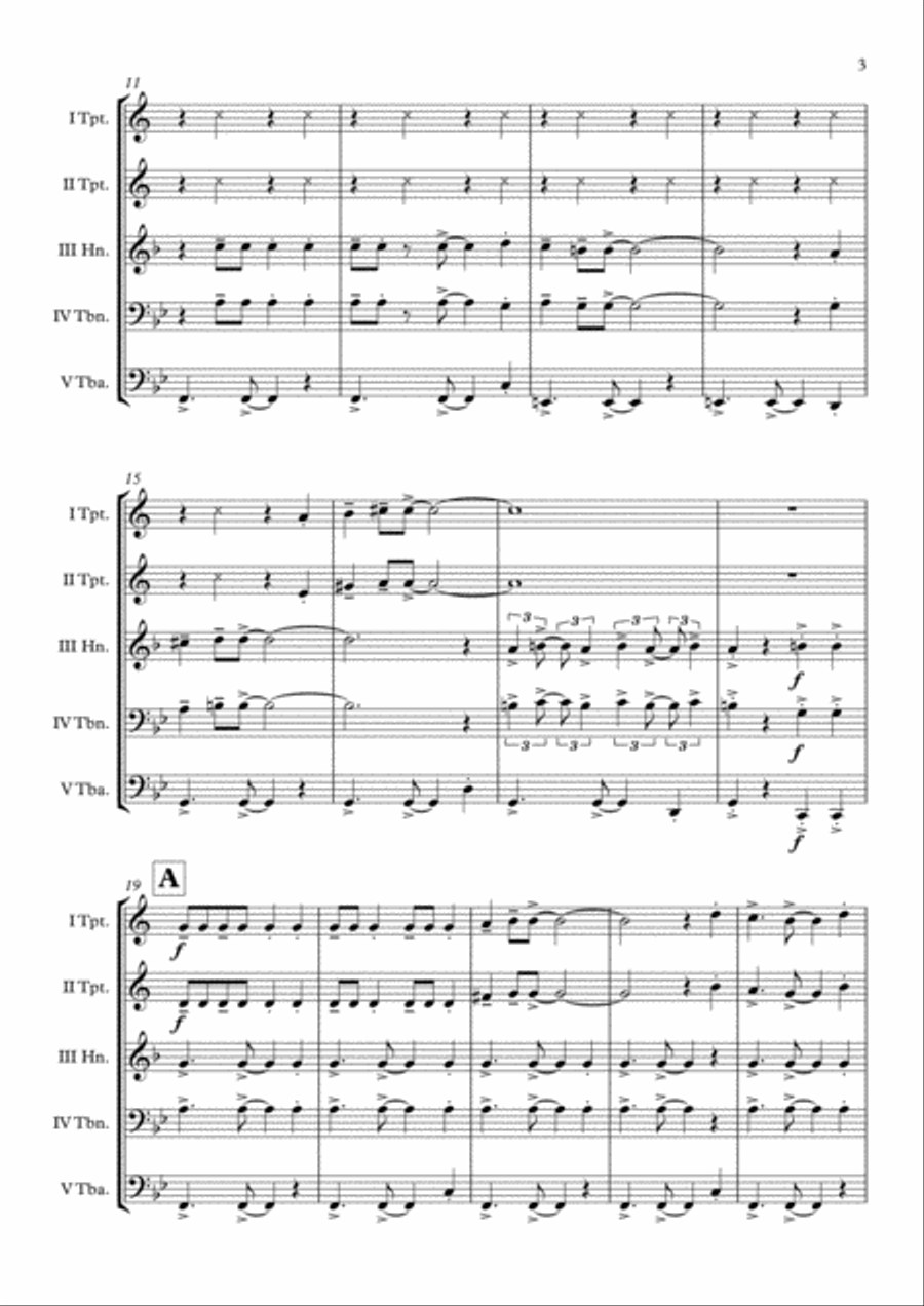 Rosanna Brass Quintet scores gallery preview page 4