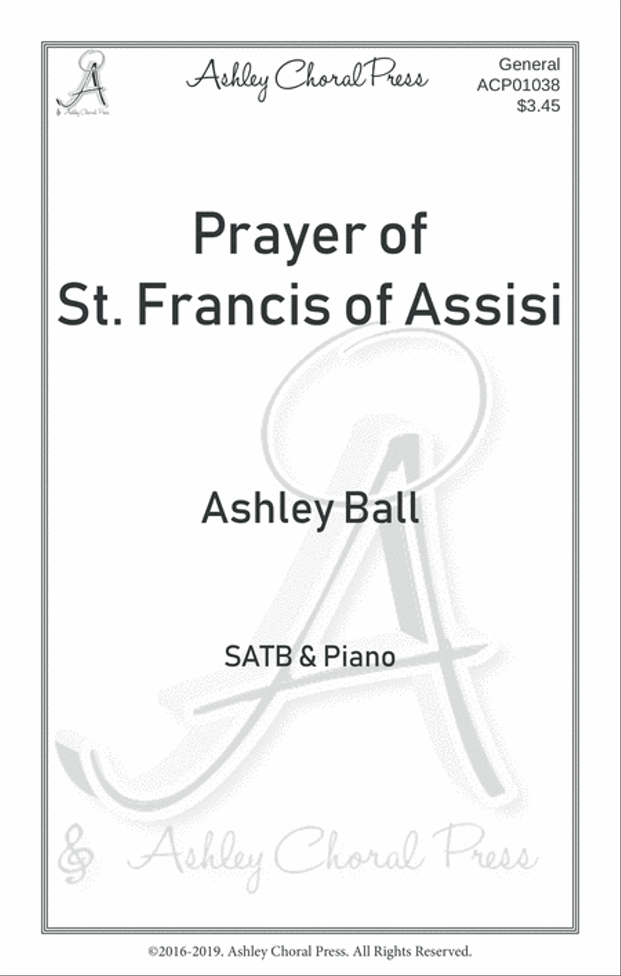 Prayer of St. Francis of Assisi 4-Part scores gallery preview page 1