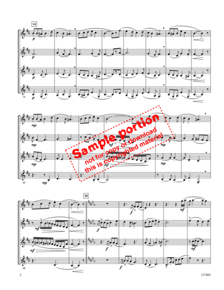 Coventry Carol French Horn Quartet scores gallery preview page 3