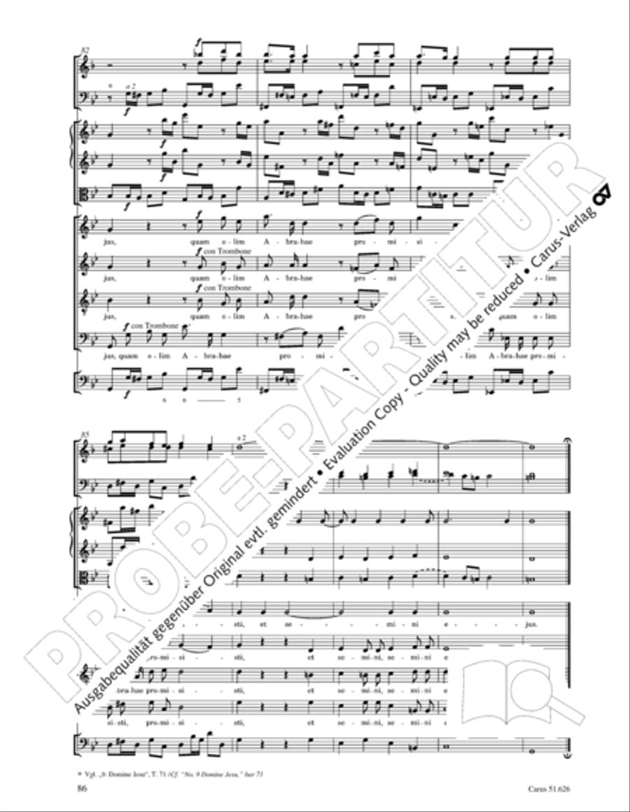 Missa longa in C major (Missa longa in C) 4-Part scores gallery preview page 98
