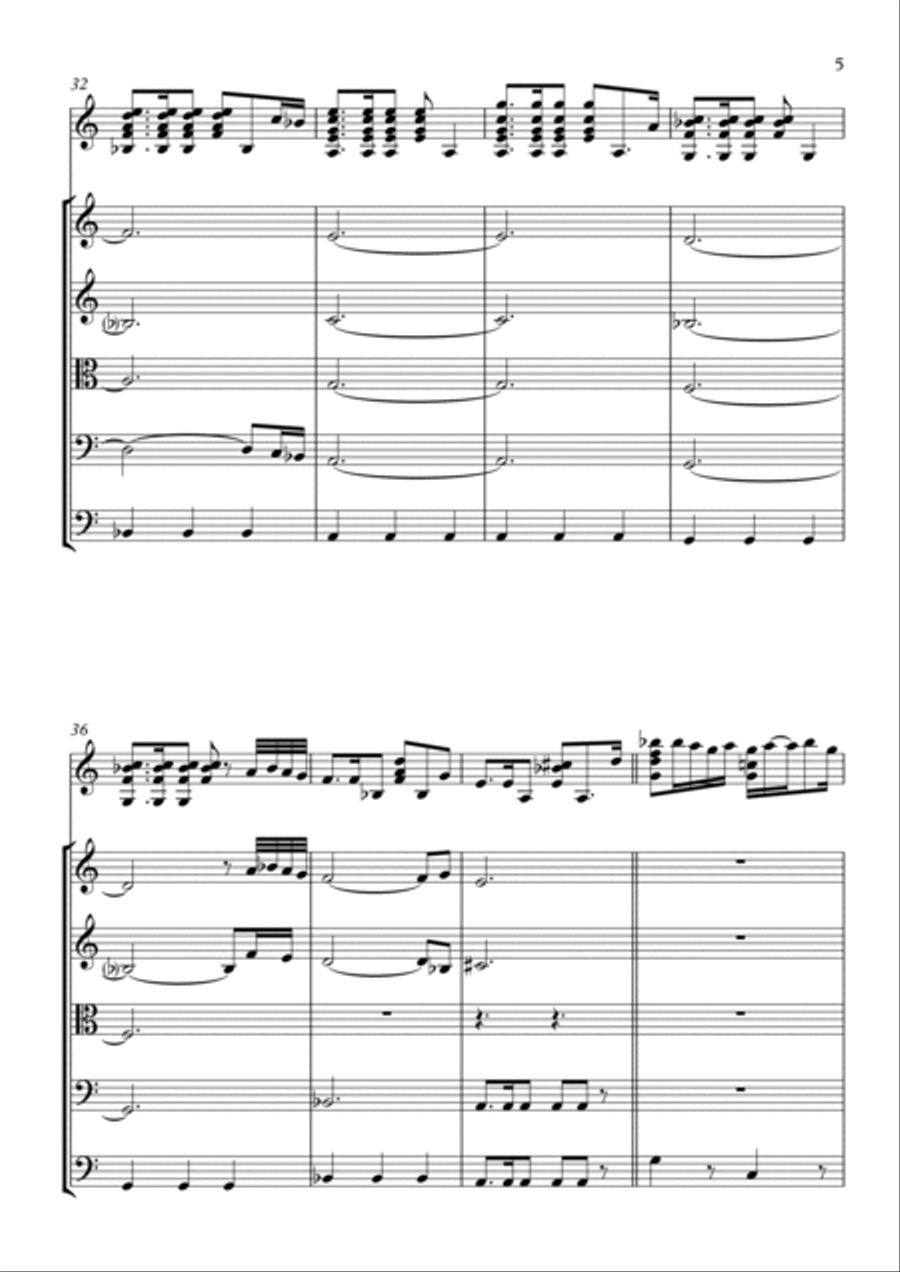 Pifilka - for Guitar and String Quintet Chamber Orchestra scores gallery preview page 5