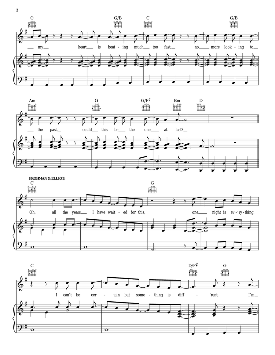 Something About This Night (from Finding Neverland) Piano, Vocal, Guitar scores gallery preview page 2