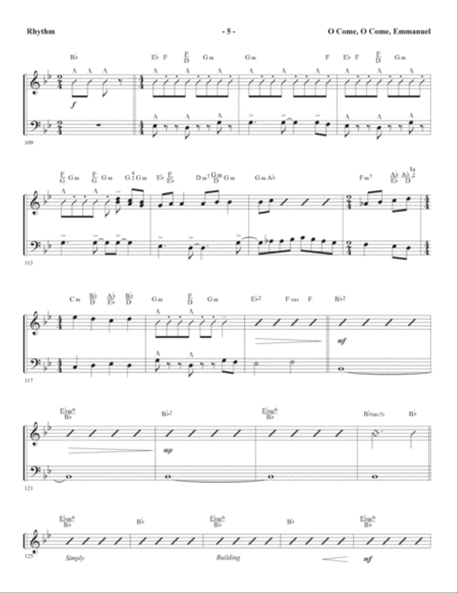 The Thrill of Hope (A New Service of Lessons and Carols) - Rhythm Choir scores gallery preview page 6