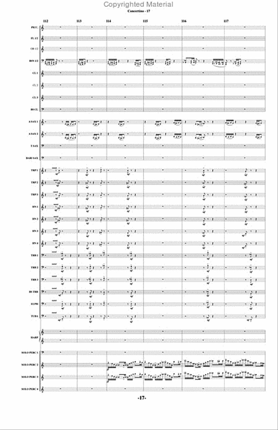 Concertino for 4 Percussion Concertino for 4 Percussion Concert Band scores gallery preview page 18