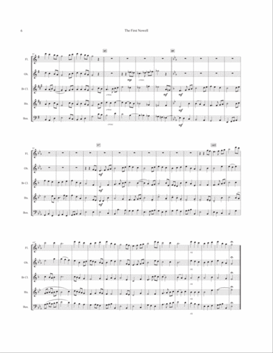 JOYFUL CHRISTMAS: Twelve Carol Settings for Woodwind Quintet Woodwind Quintet scores gallery preview page 6