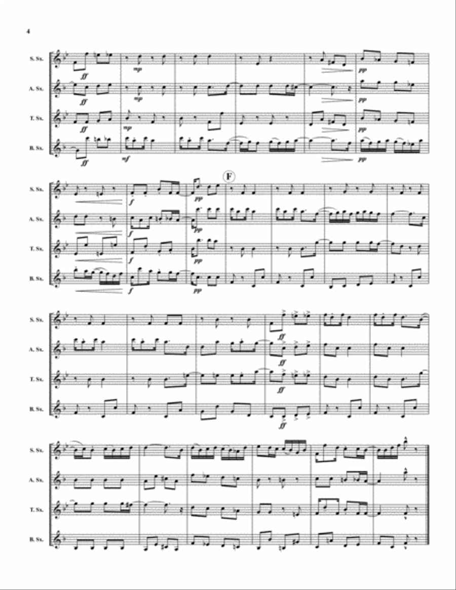 Swipesy Cake Walk Swipesy Cake Walk Saxophone Quartet scores gallery preview page 4