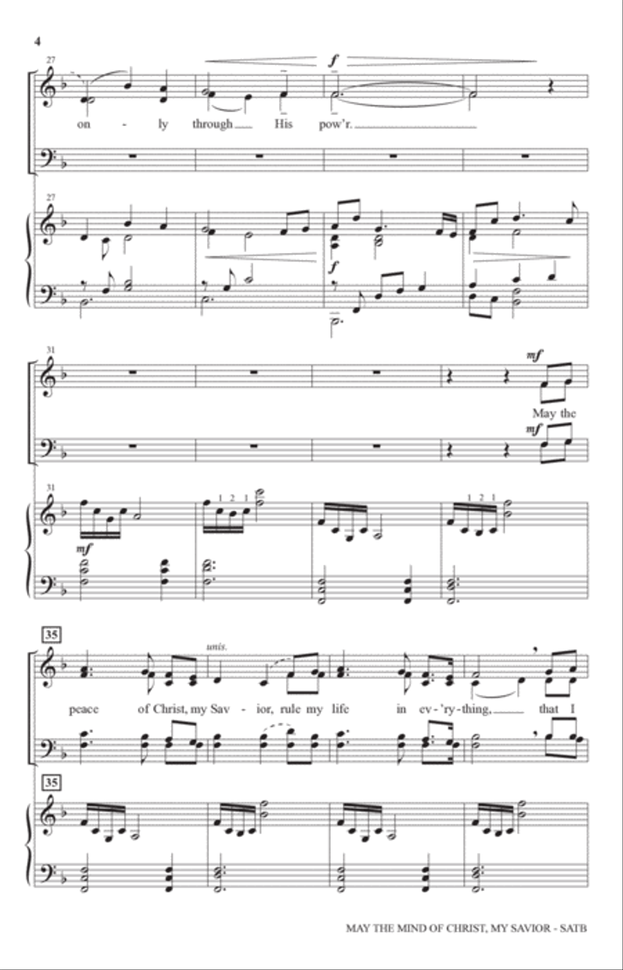 May The Mind Of Christ, My Savior 4-Part scores gallery preview page 3