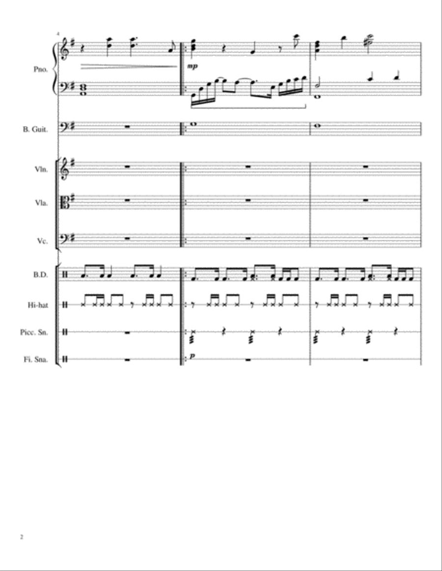 You're my inspiration Small Ensemble scores gallery preview page 2