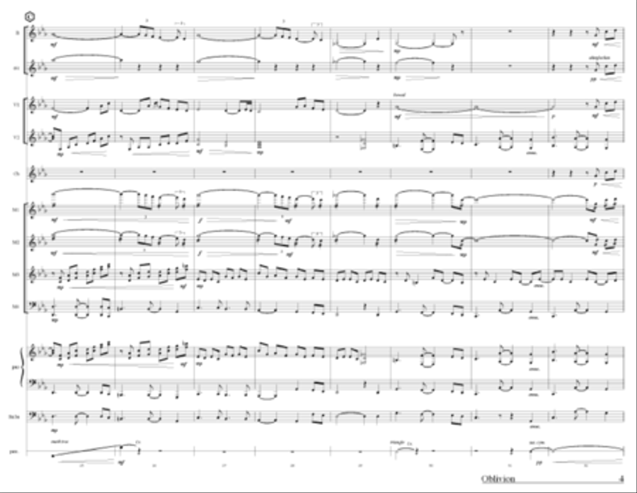 Oblivion Percussion Ensemble scores gallery preview page 2