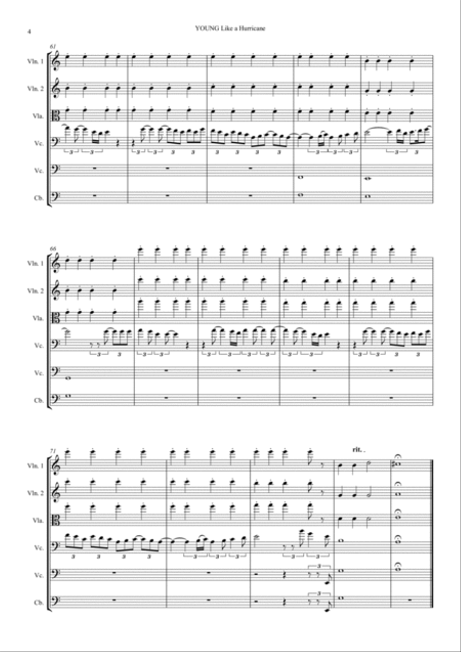 Like A Hurricane String Orchestra scores gallery preview page 4
