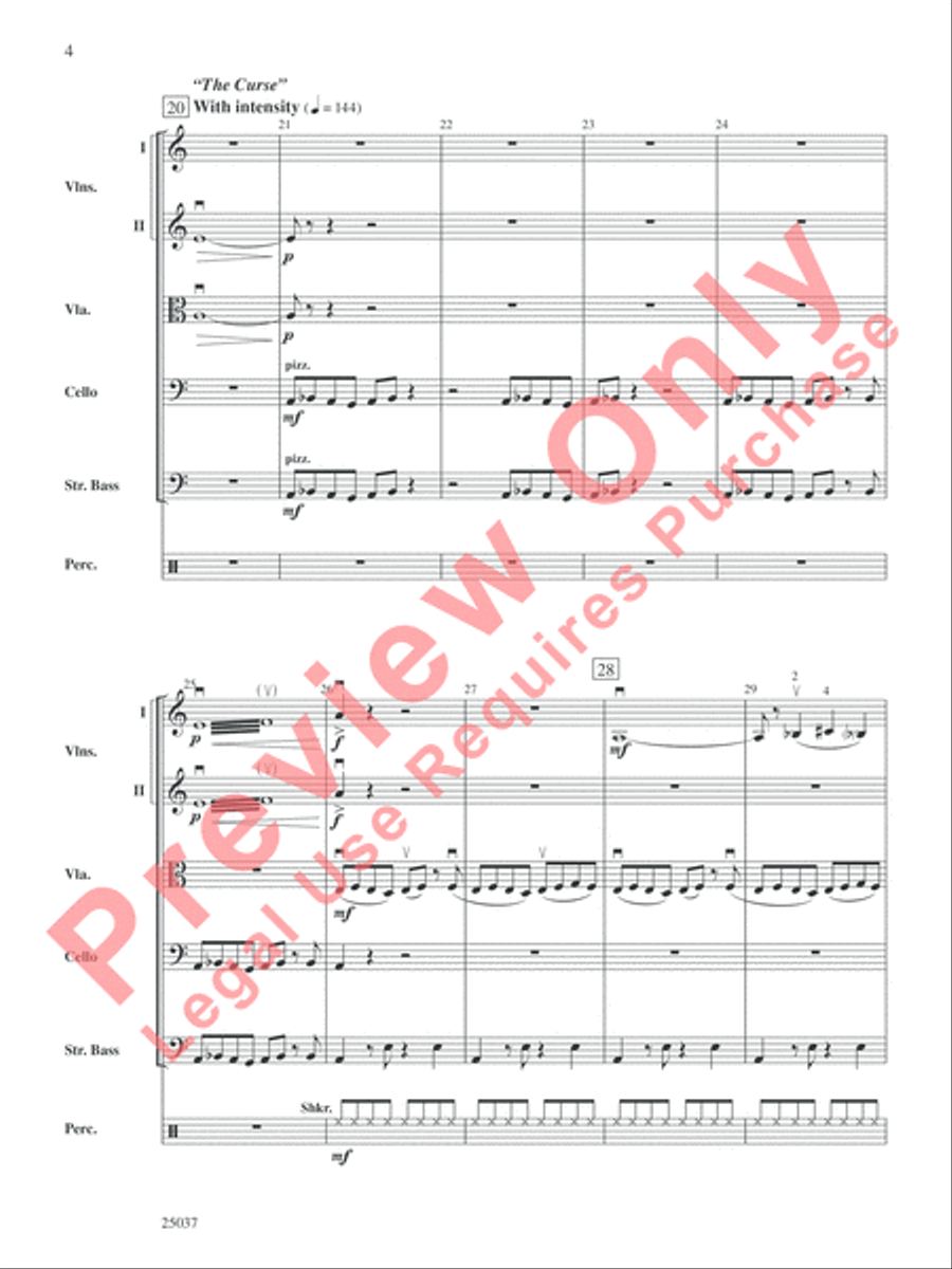 The Curse of Tutankhamun String Orchestra scores gallery preview page 5