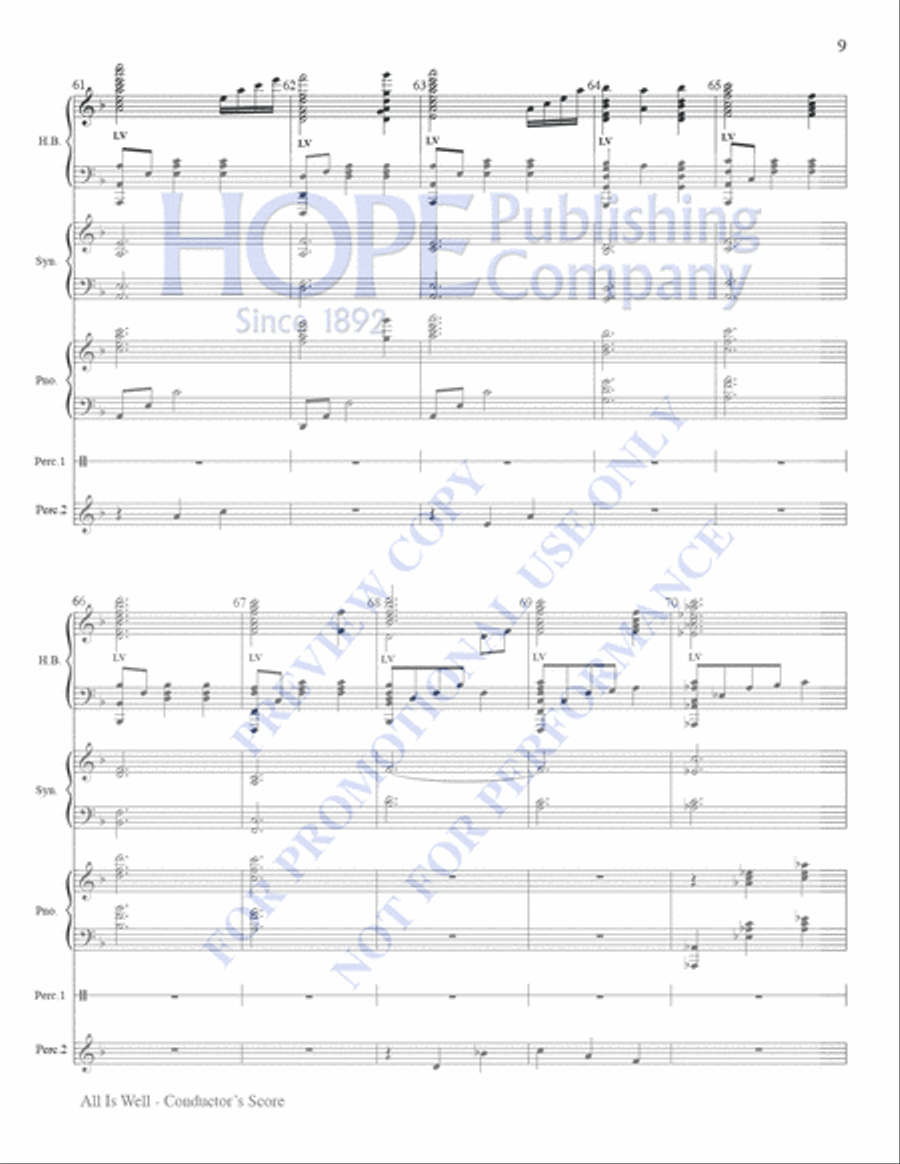 All Is Well Handbell Choir scores gallery preview page 9