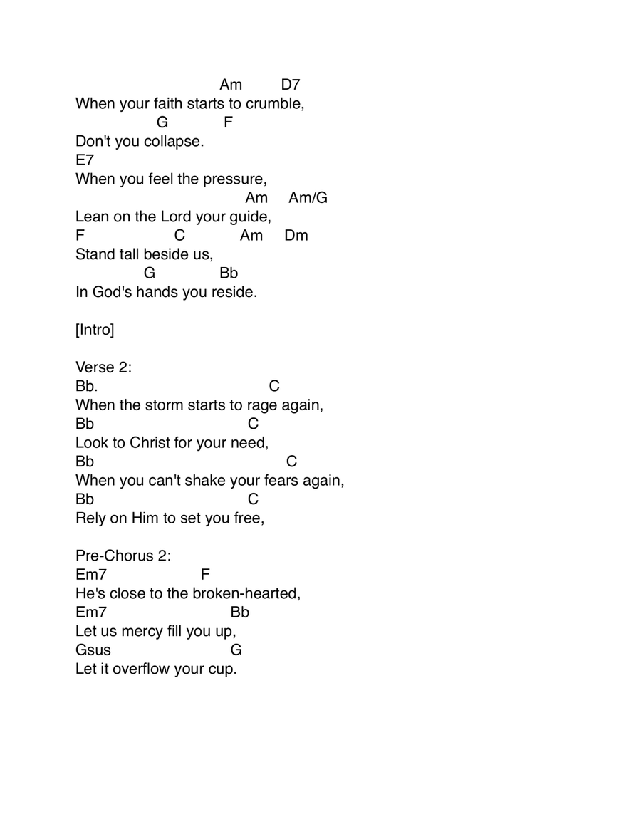 Stand Tall Lead Sheet Piano, Vocal scores gallery preview page 2