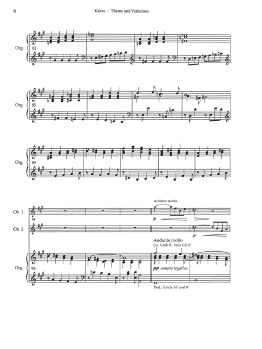 Theme and Variations Oboe scores gallery preview page 9
