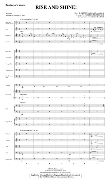 Rise And Shine! (from Ceremony Of Candles) - Score