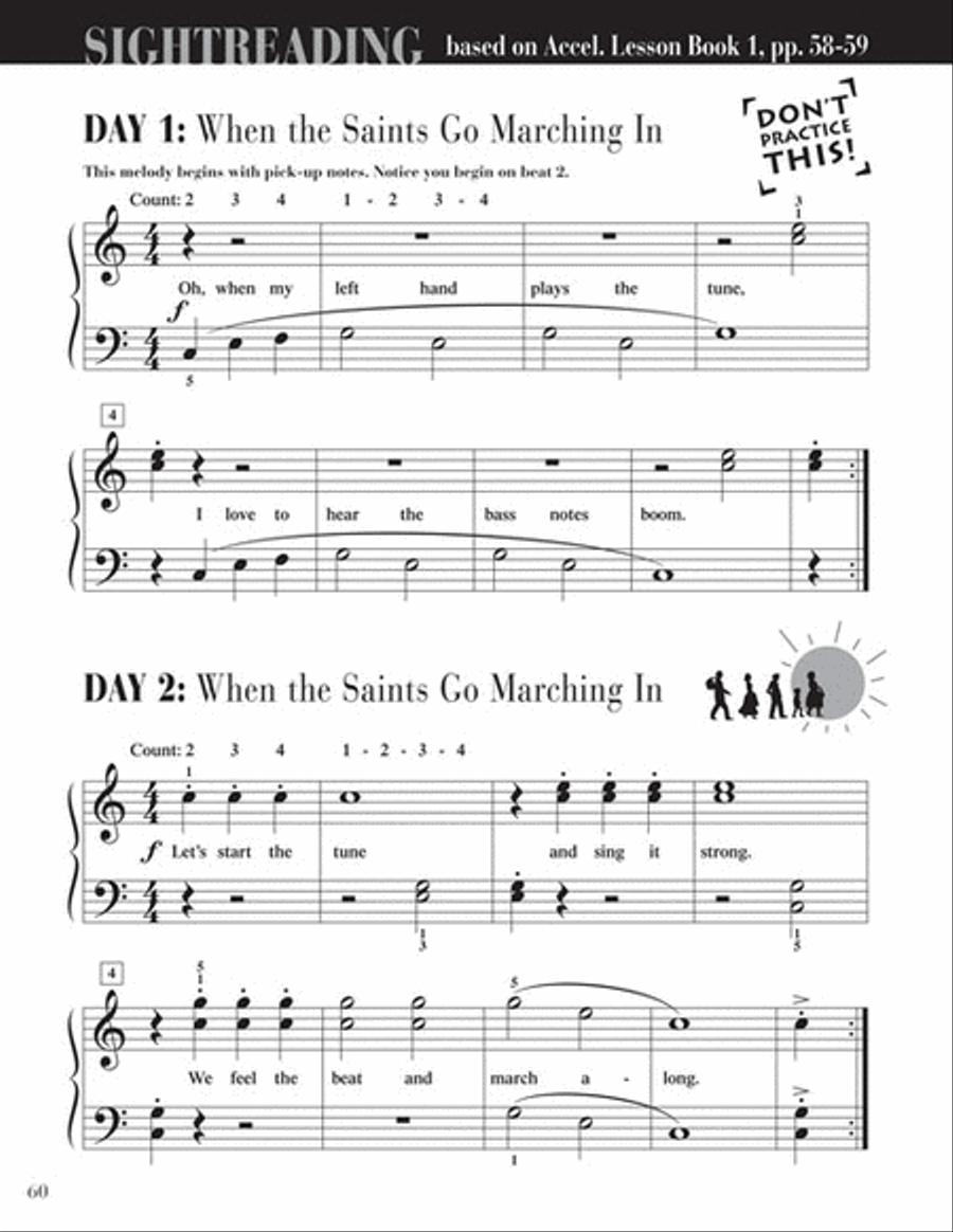 Accelerated Piano Adventures Sightreading Book 1 Piano Method scores gallery preview page 6