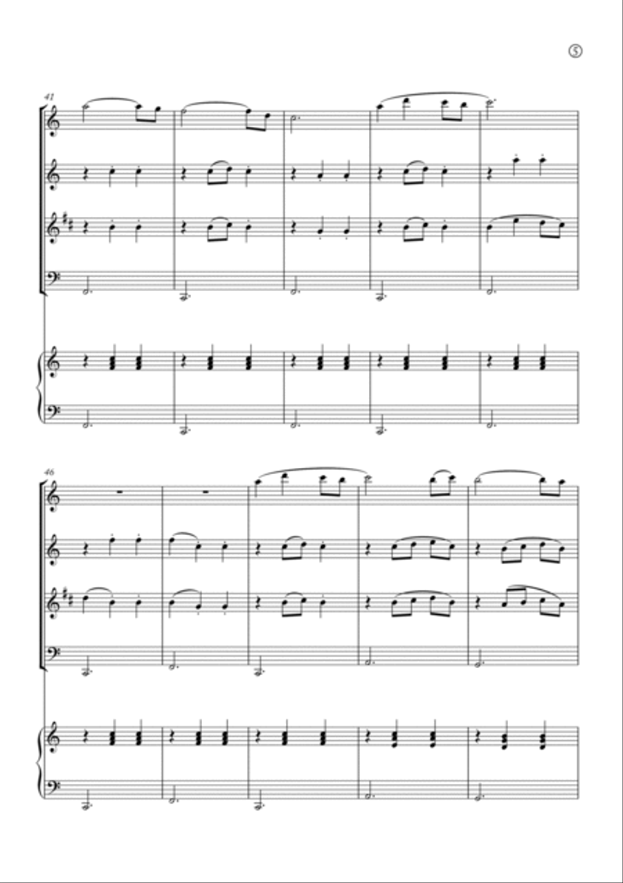 Je Te Laisserai Des Mots Je Te Laisserai Des Mots Woodwind Quartet scores gallery preview page 5