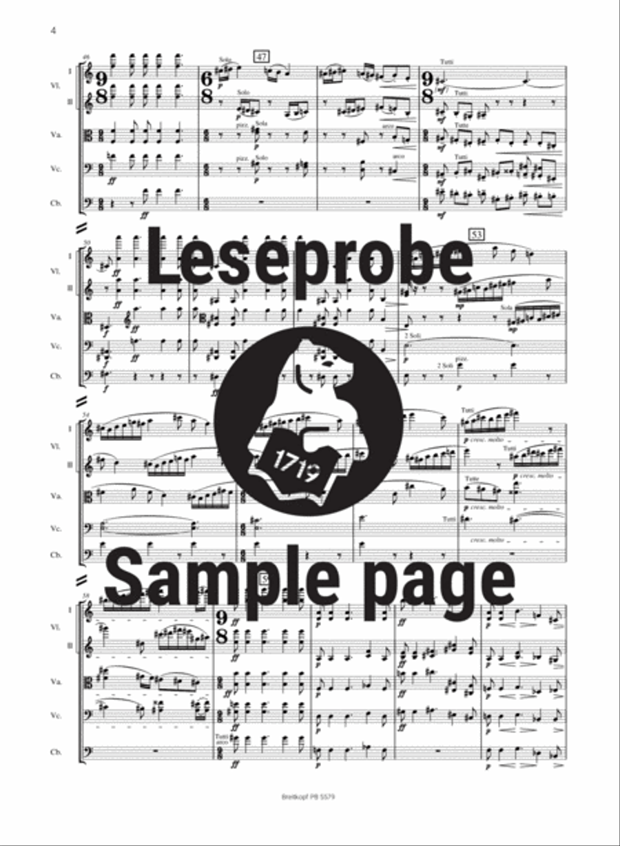 Divertimento BB 118 String Orchestra scores gallery preview page 5