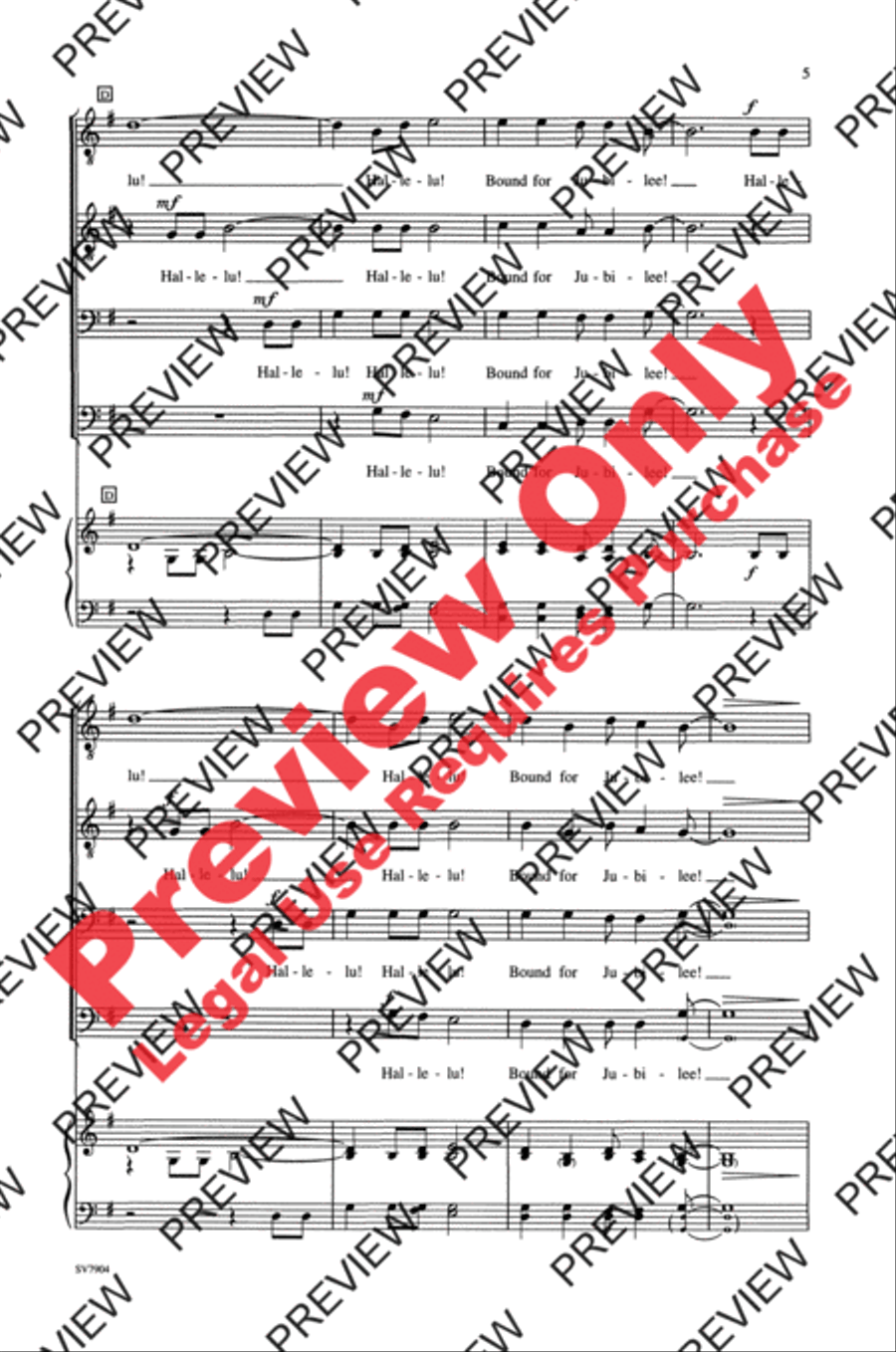 Bound for Jubilee Men's Choir scores gallery preview page 12