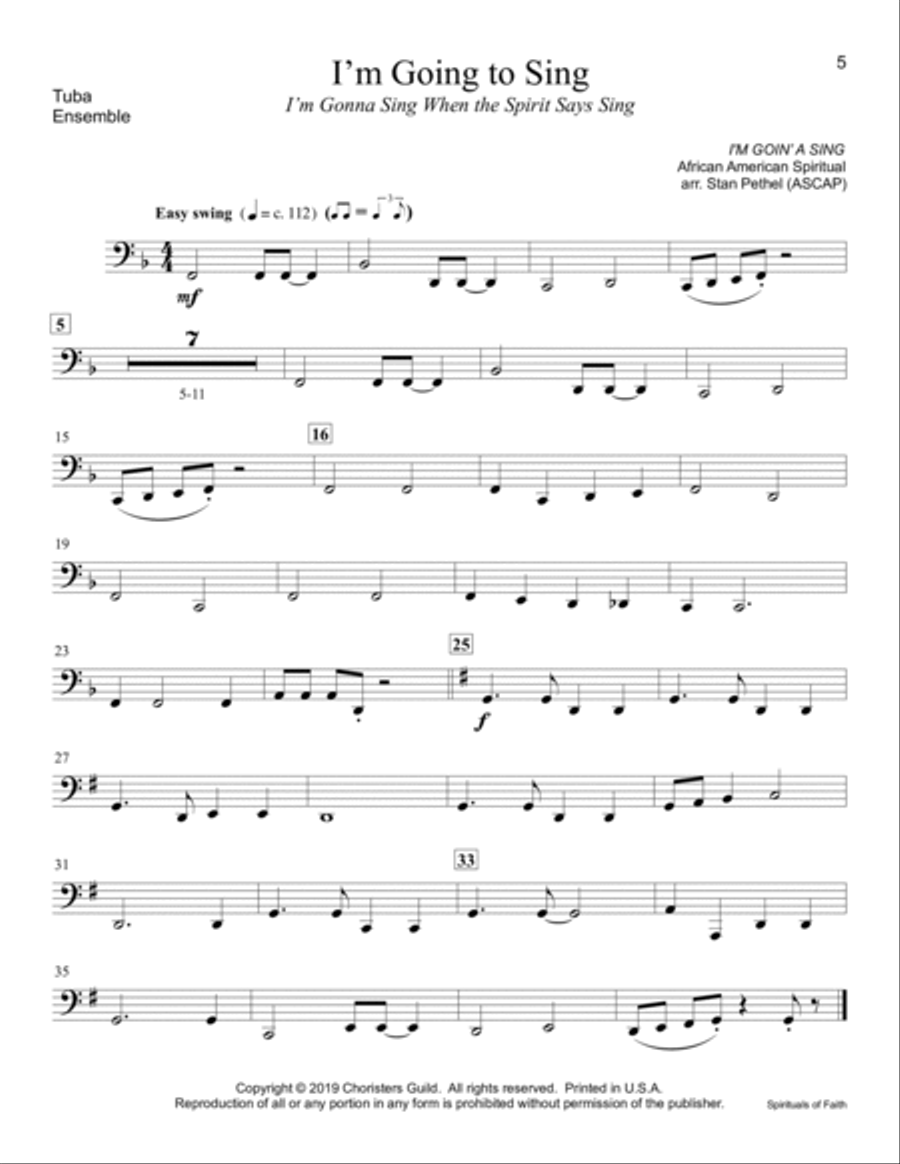 Spirituals of Faith - Tuba Tuba scores gallery preview page 5