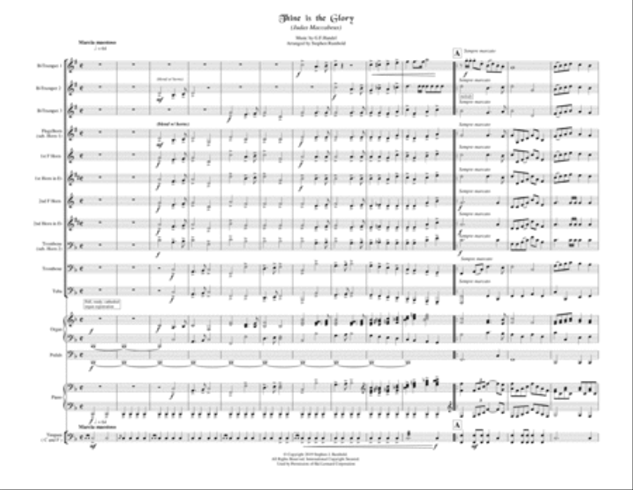 Thine is the Glory Brass Ensemble scores gallery preview page 2
