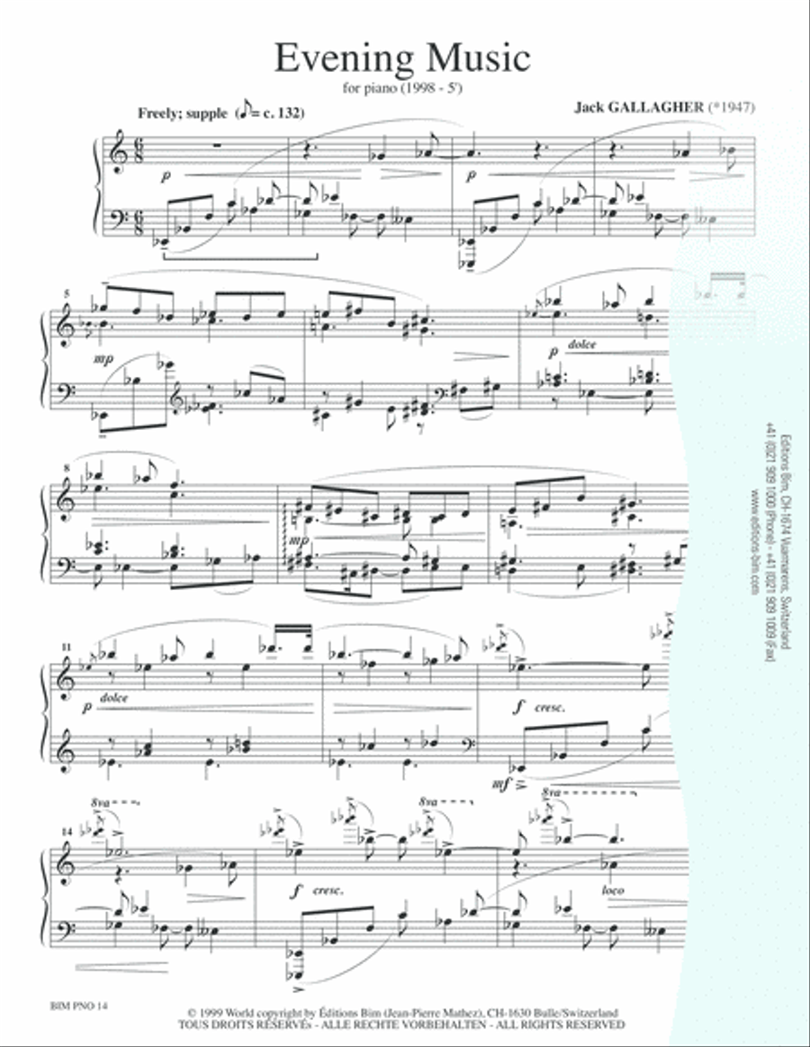 Evening music Evening music Piano Solo scores gallery preview page 2