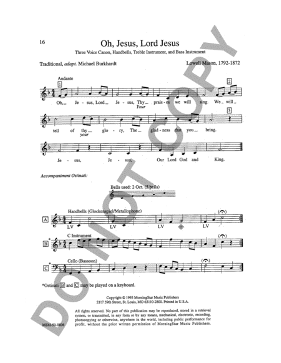 Canons for the Church Year, Set 2 Unison Choir scores gallery preview page 8
