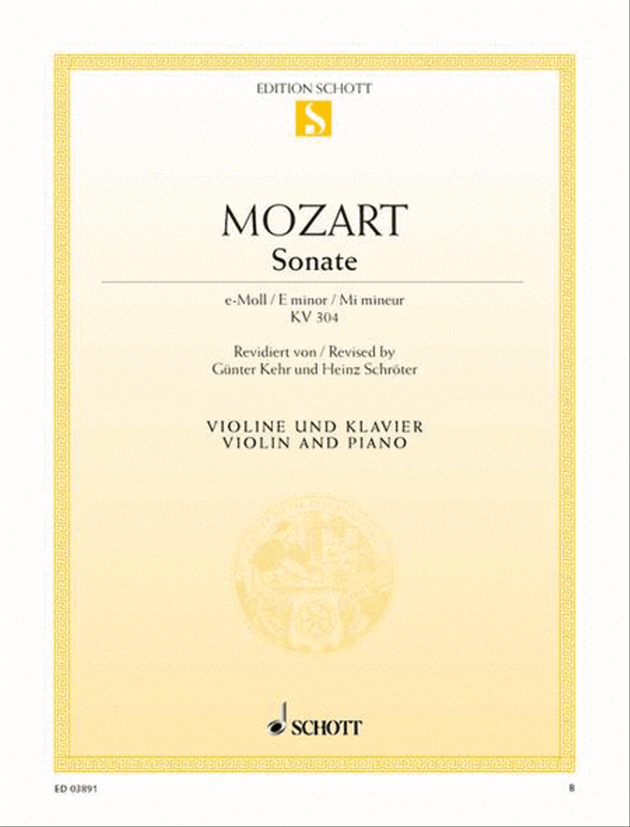 Sonata E Minor Sonata E Minor Violin Solo scores gallery preview page 1
