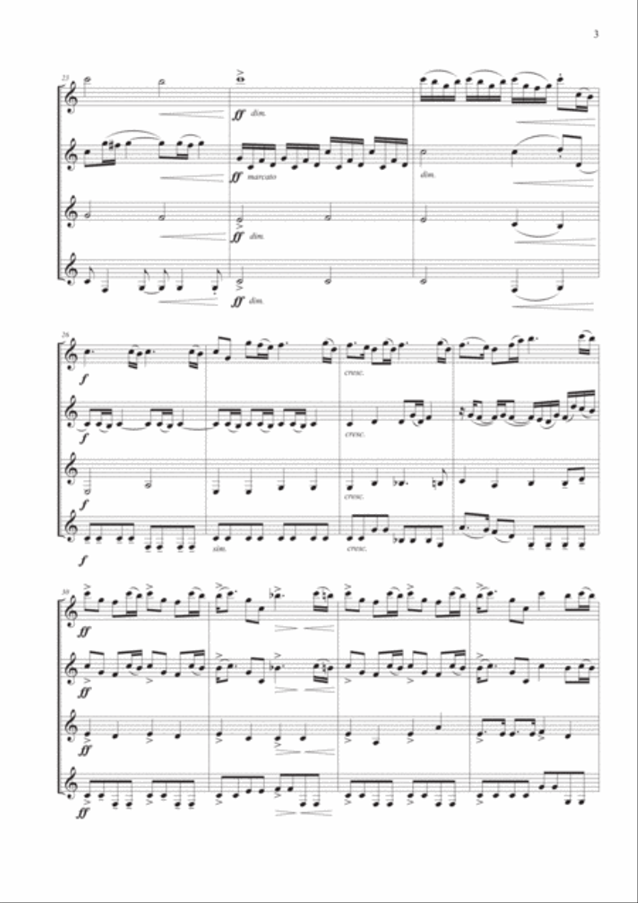 Jurassic Park III Woodwind Quartet scores gallery preview page 3