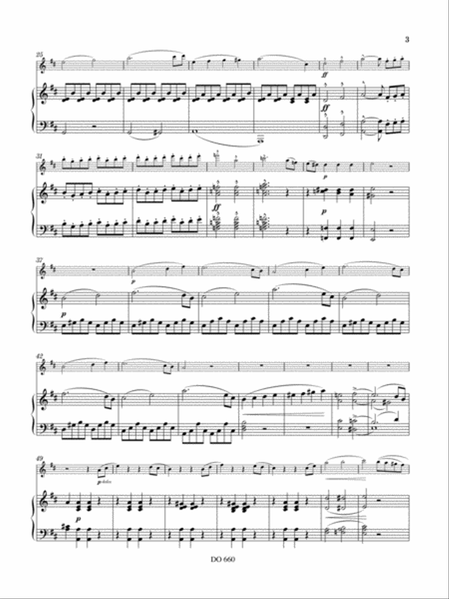Sonata in D Major Flute Solo scores gallery preview page 3