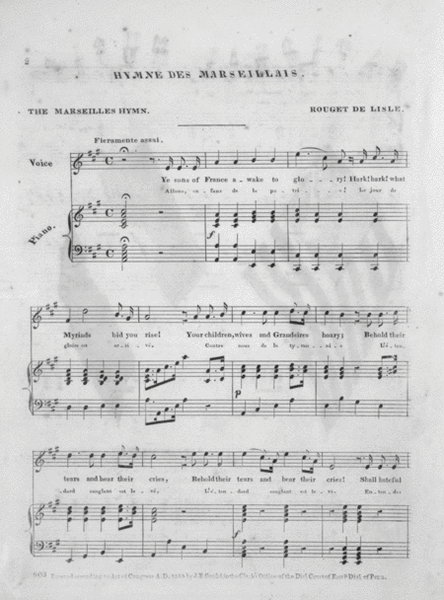 National Music. Marseilles Hymn