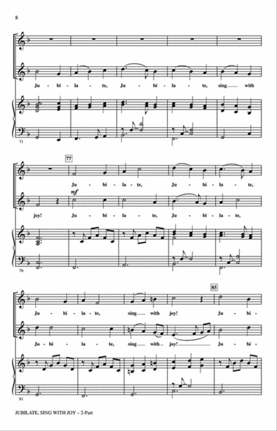 Jubilate, Sing with Joy A Cappella scores gallery preview page 3