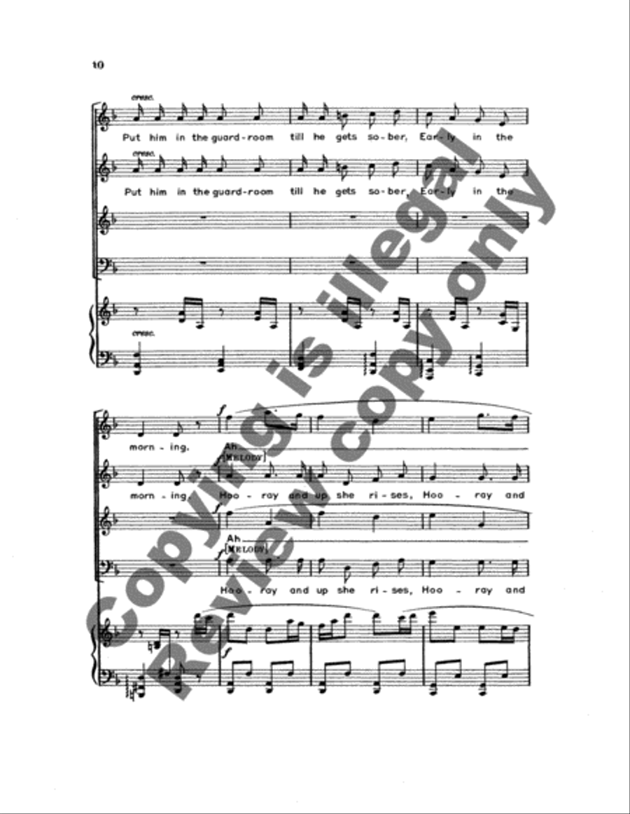 What Shall We Do with a Drunken Sailor? 4-Part scores gallery preview page 7