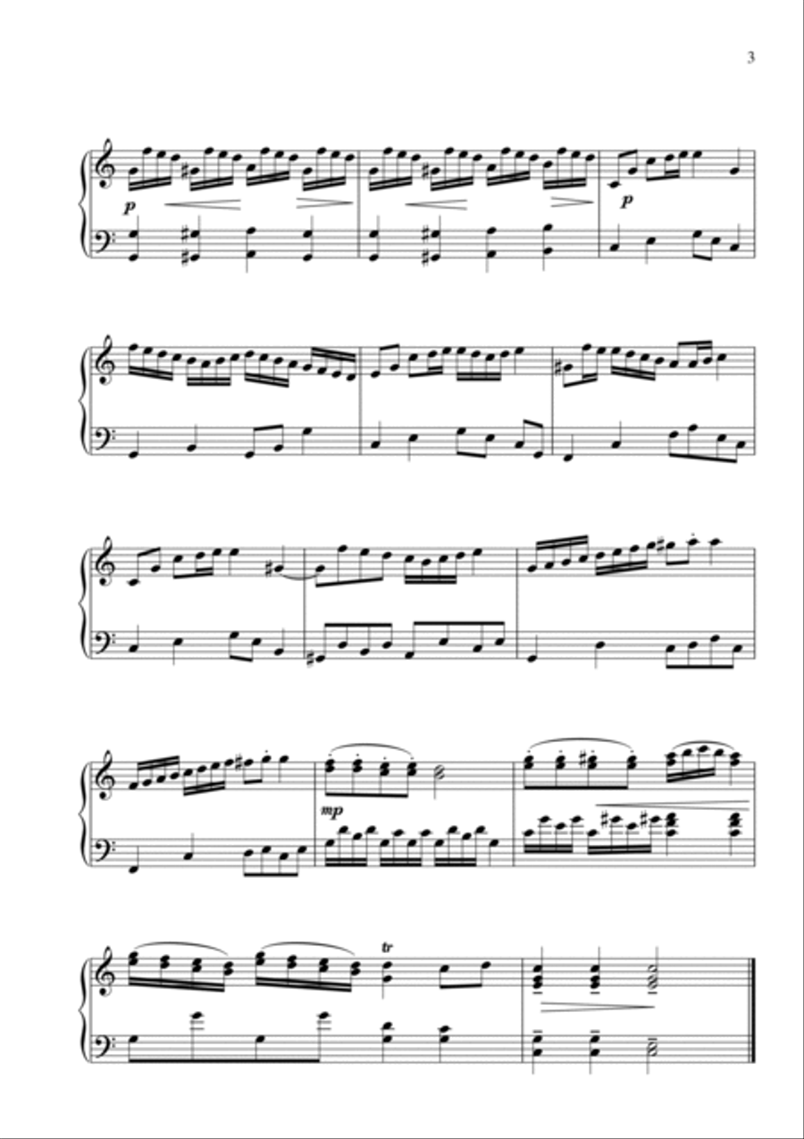 Sonatina in C Major, Op.9 Nr.3 Piano Solo scores gallery preview page 3