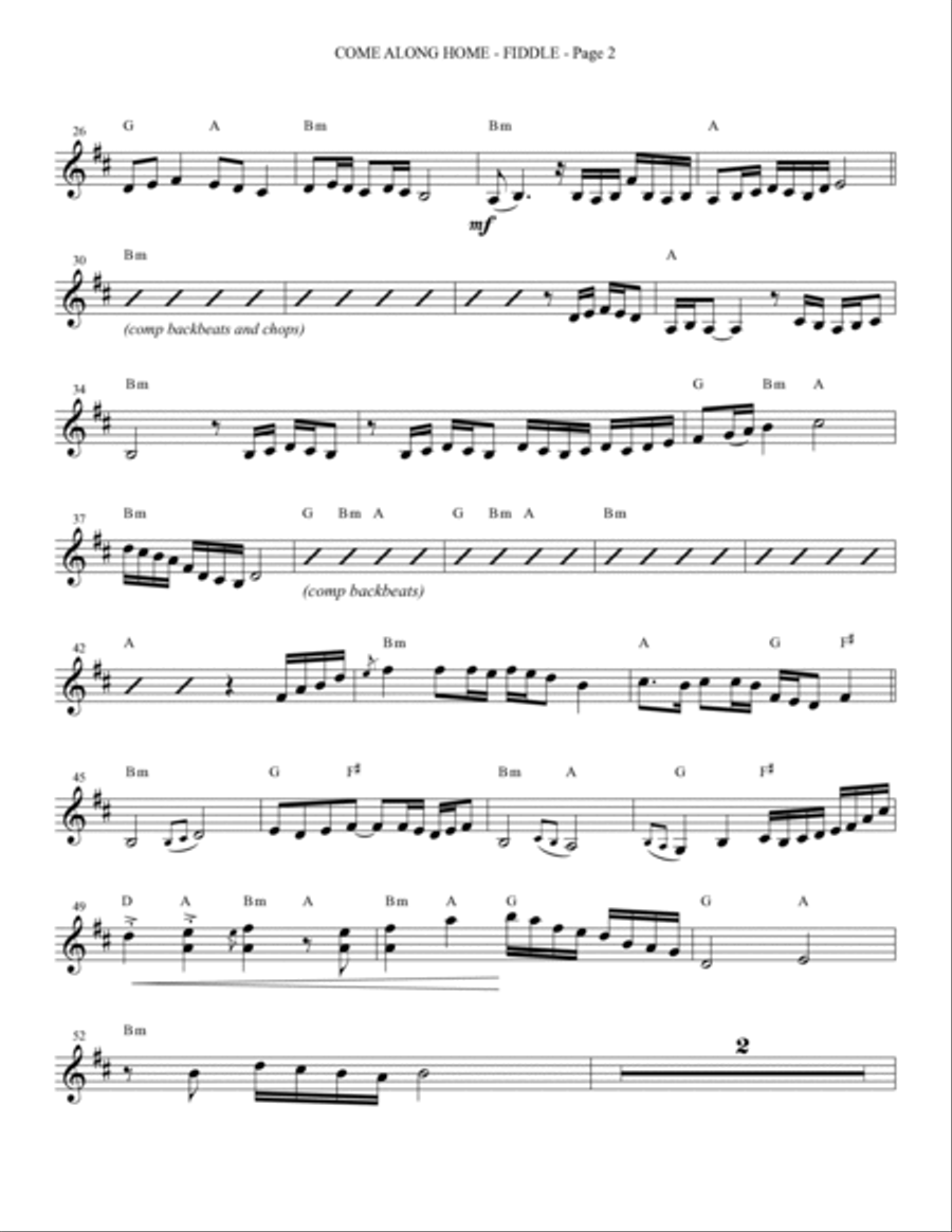 Come Along Home to Jesus - Fiddle Choir scores gallery preview page 2
