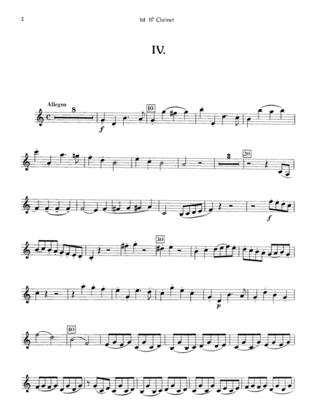 Mozart's Symphony No. 25 in G Minor, 3rd & 4th Movements: 1st B-flat Clarinet